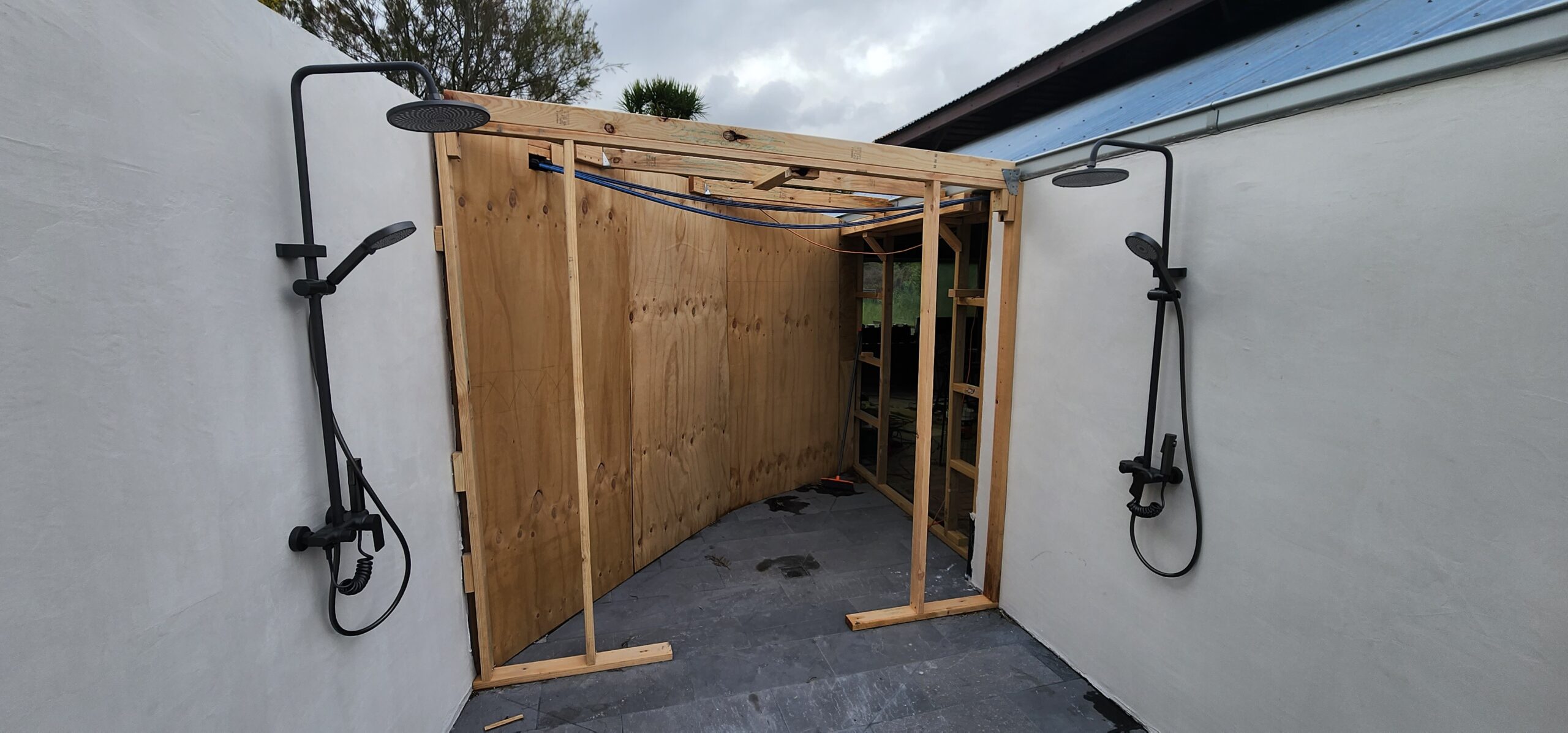 Install External Showers and Sauna