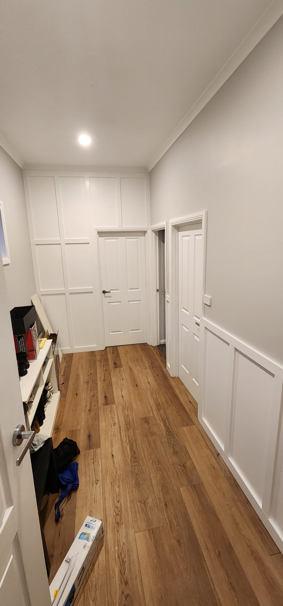 Wainscoting Newly Built Hallway