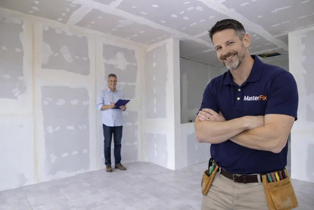 Masterfix having plastering work checked off